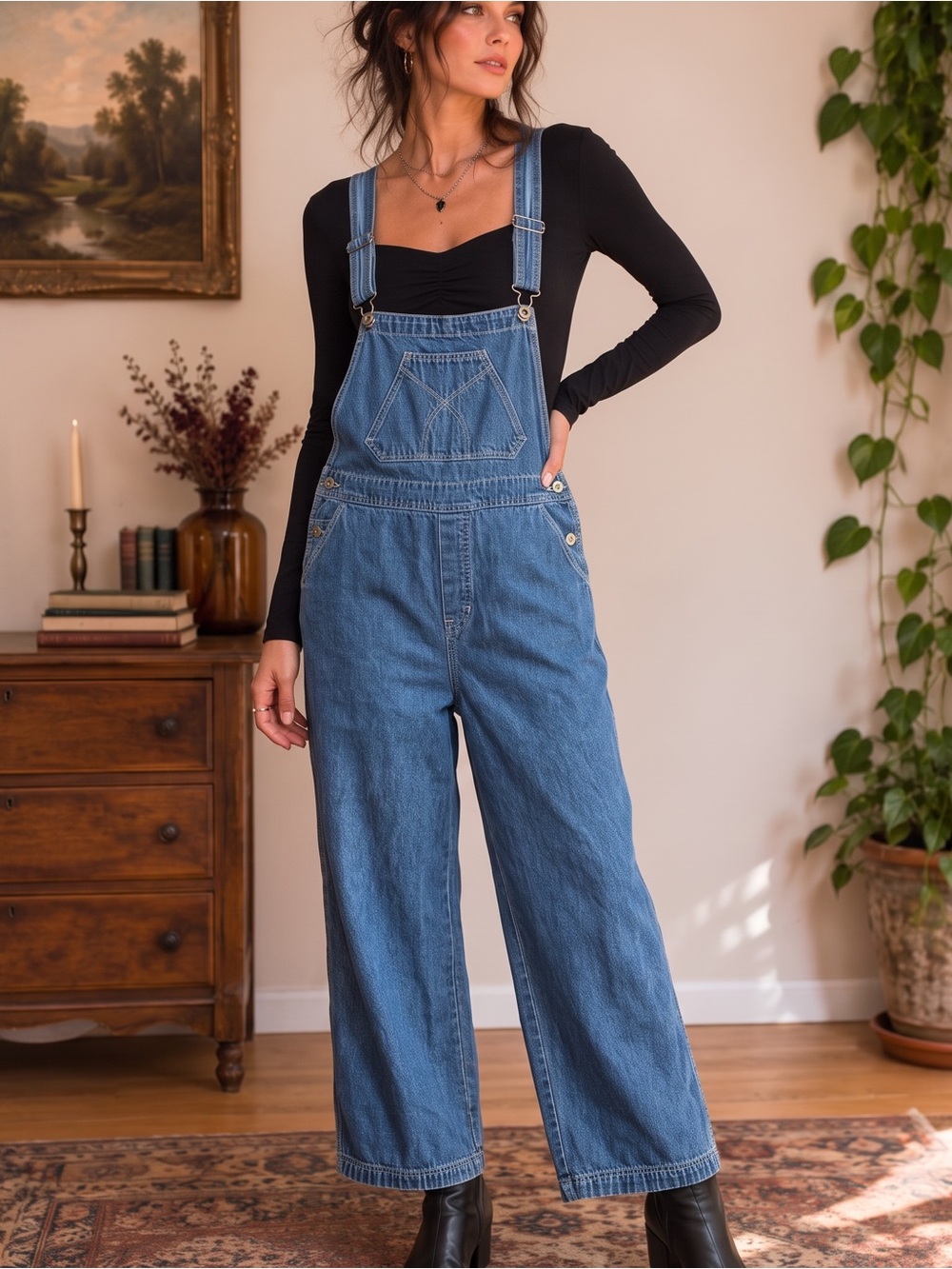 VINTAGE ROUTE 66 Denim Overalls
